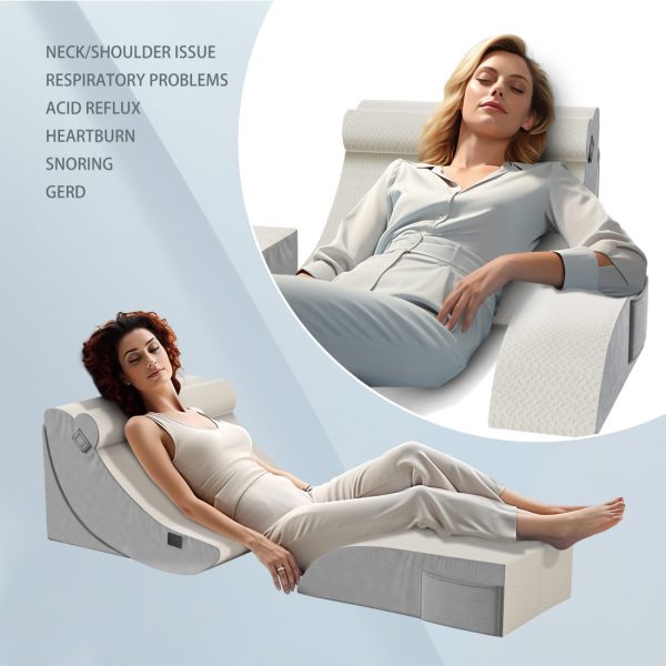WOWMAX Bed Wedge Pillow Set for Surgery Recovery, Neck and Back Support - Image 6