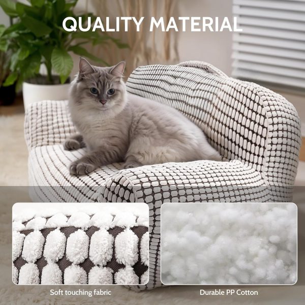 WOWMAX Modern Fluffy Cat & Small Dog Bed with Washable Cover - Image 5