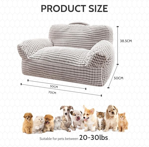 WOWMAX Modern Fluffy Cat & Small Dog Bed with Washable Cover - Image 7