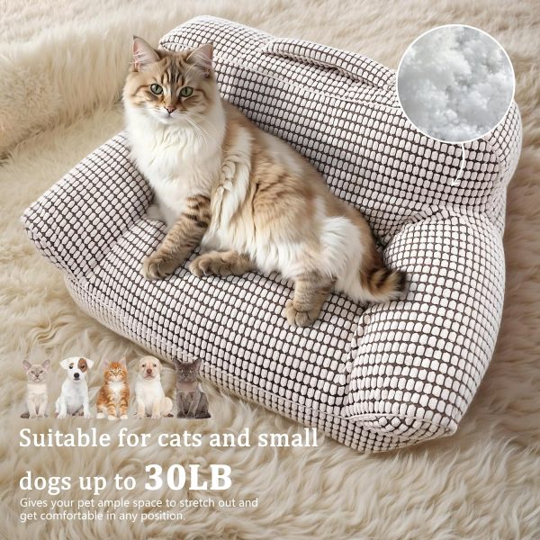 WOWMAX Modern Fluffy Cat & Small Dog Bed with Washable Cover - Image 11