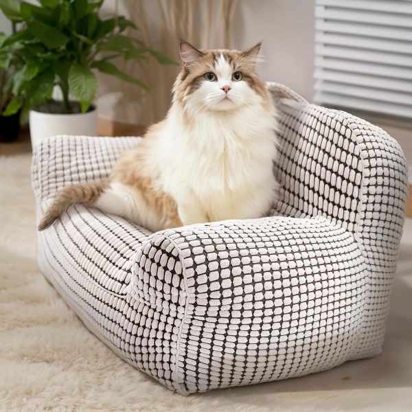 WOWMAX Modern Fluffy Cat & Small Dog Bed with Washable Cover - Image 13