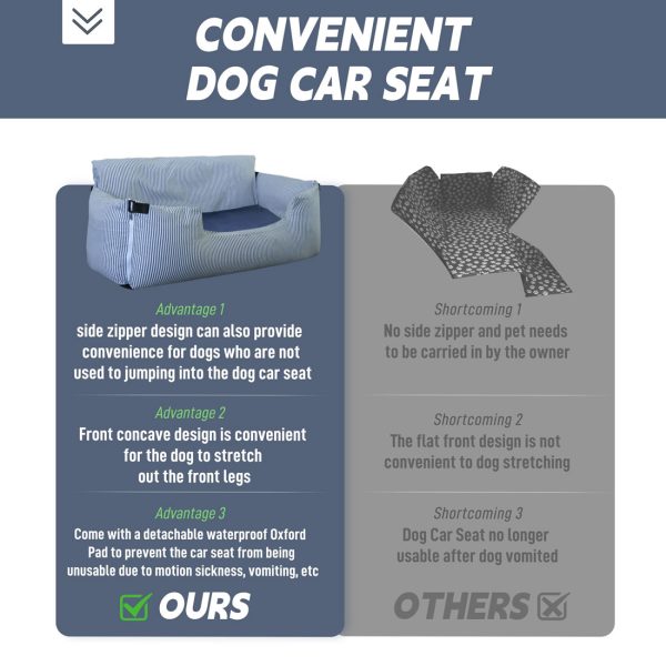 WOWMAX Pet Travel Booster Seat for Dogs with Waterproof Pad - Image 10
