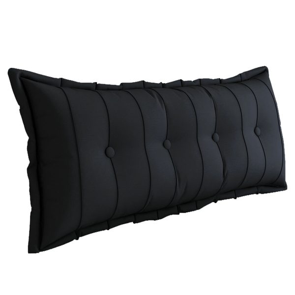 WOWMAX Large Headboard Reading Pillow Bolster Body Pillow Black