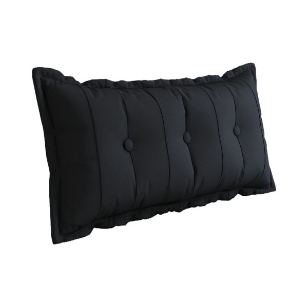 WOWMAX Large Headboard Reading Pillow Bolster Body Pillow Black - Image 15