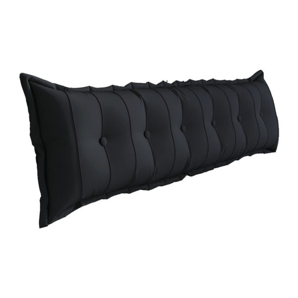 WOWMAX Large Headboard Reading Pillow Bolster Body Pillow Black - Image 17