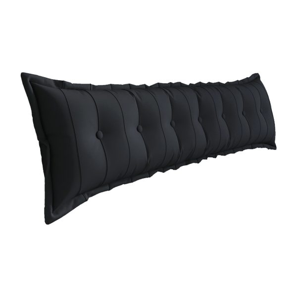 WOWMAX Large Headboard Reading Pillow Bolster Body Pillow Black - Image 18