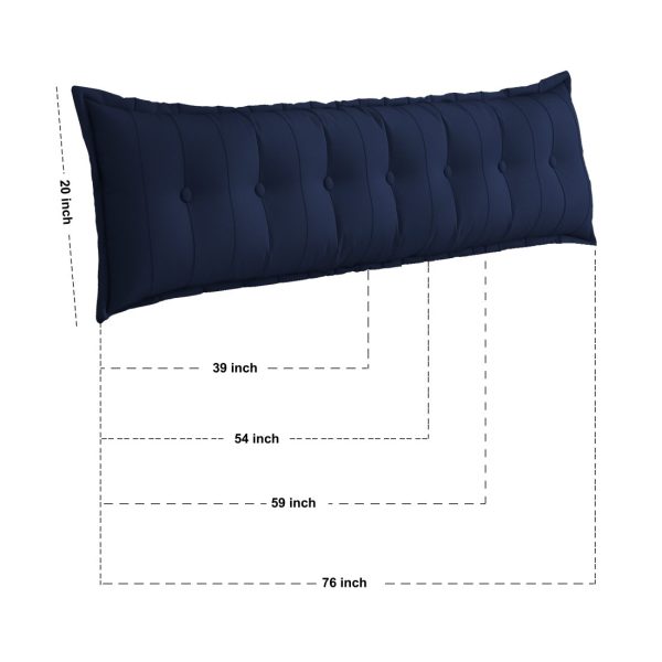wowmax large flat body pillow blue 1698