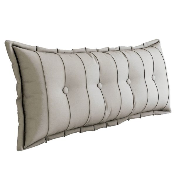 WOWMAX Large Headboard Reading Pillow Bolster Body Pillow Off-White