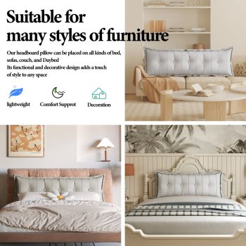 wowmax large flat body pillow white 1720