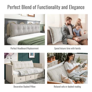 wowmax large flat body pillow white 1721