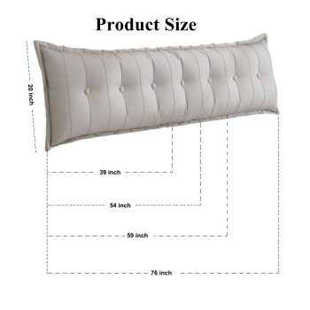 wowmax large flat body pillow white 1727