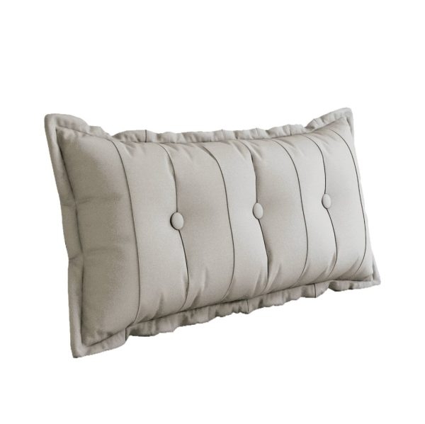 WOWMAX Large Headboard Reading Pillow Bolster Body Pillow Off-White - Image 15