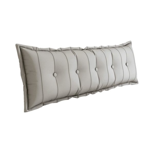 WOWMAX Large Headboard Reading Pillow Bolster Body Pillow Off-White - Image 16