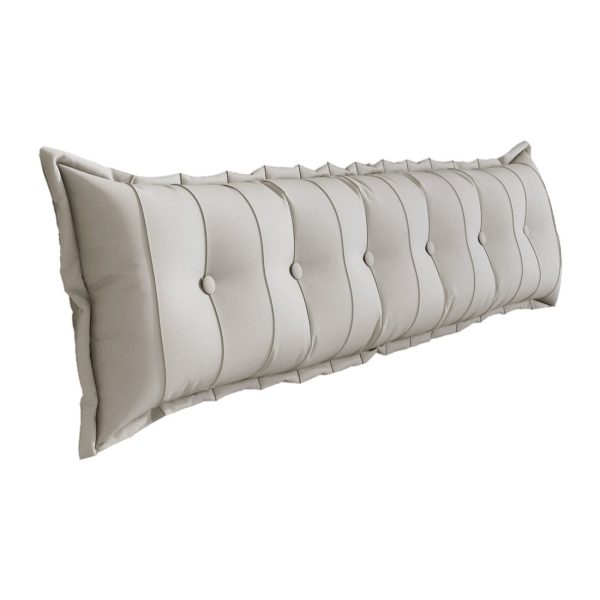 WOWMAX Large Headboard Reading Pillow Bolster Body Pillow Off-White - Image 17